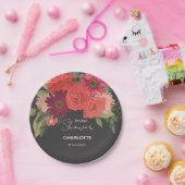 Modernes Brautparty von Blumenblättern Pappteller (Party)