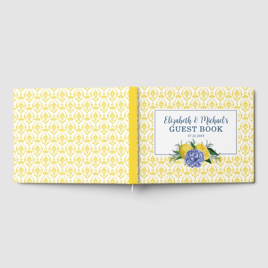 Modernes Brautparty von Floral Lemon Gästebuch (Voll)
