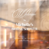 Modernes Brautparty Willkommen Mirror Decal-Zeiche Fensteraufkleber (Blatt 2)