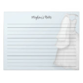 Modernes Brautplaner Rosa Vintage Hochzeitskleid Notizblock (Vorderseite)