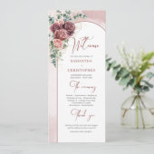 Modernes Brautprogramm mit Bogen und Blumen Programm (Stehend Vorderseite)
