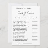 Modernes Brautspiel & Bräutigam-Brautparty Ankündigung (Vorderseite)