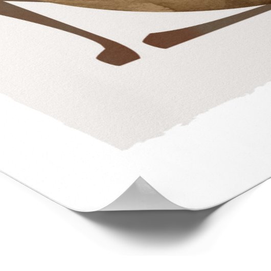 Modernes Brawn Brindle Greyhound Dog Portrait Poster (Ecke)