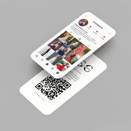 Modernes Bridal Boutique Hochzeitsplaner Instagram Visitenkarte