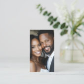 Modernes Bride Groom Foto Hochzeitfotograf Visitenkarte (Stehend Vorderseite)
