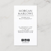 Modernes Bride Groom Foto Hochzeitfotograf Visitenkarte (Rückseite)