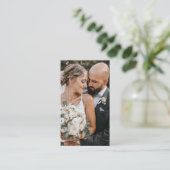 Modernes Bride Groom Foto Hochzeitfotograf Visitenkarte (Stehend Vorderseite)