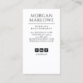 Modernes Bride Groom Foto Hochzeitfotograf Visitenkarte (Rückseite)