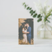 Modernes Bride Groom Foto Hochzeitfotograf Visitenkarte (Stehend Vorderseite)