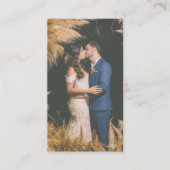 Modernes Bride Groom Foto Hochzeitfotograf Visitenkarte (Vorderseite)