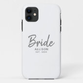 Modernes Bride Script Personalisiert Case-Mate iPhone Hülle (Rückseite)