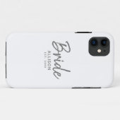 Modernes Bride Script Personalisiert Case-Mate iPhone Hülle (Rückseite (Horizontal))