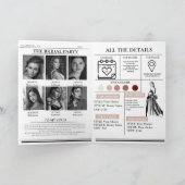 Modernes Bridemaid Vorschlag Newspaper Blume Wrap Einladung (Innenseite)