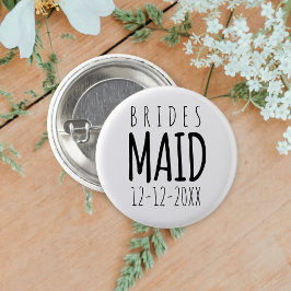 Modernes Bridesmaid Wedding Brautparty Button Butt