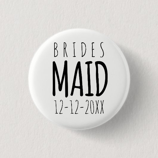 Modernes Bridesmaid Wedding Brautparty Button Butt (Vorderseite)