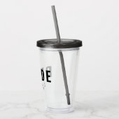 Modernes Bridge Black Script Handwriting Personali Acryltrinkbecher (Links)