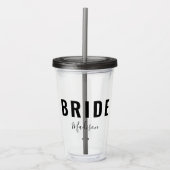 Modernes Bridge Black Script Handwriting Personali Acryltrinkbecher (Vorderseite)