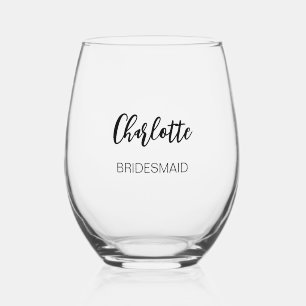 Modernes Bridmaid Einfach Edelstahlglas Weinglas Ohne Stiel