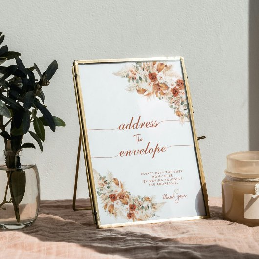 Modernes Bright Boho Ansprache der Umschlagdusche Poster