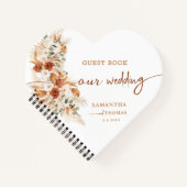 Modernes Bright Floral Wedding Guest Spiral Notebo Notizblock (Vorderseite)