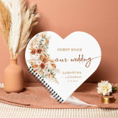 Modernes Bright Floral Wedding Guest Spiral Notebo Notizblock