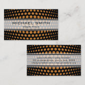 Modernes Bronze Polka Dot Pattern Visitenkarte (Vorne/Hinten)