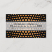 Modernes Bronze Polka Dot Pattern Visitenkarte (Rückseite)