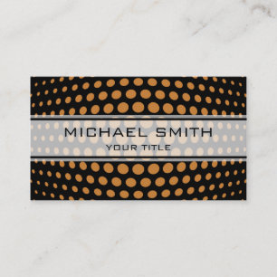 Modernes Bronze Polka Dot Pattern Visitenkarte