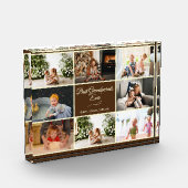 Modernes Brown Grandelparitäts-Foto-Geschenk Fotoblock (Links)