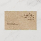 Modernes Brown Text Kraft Konditorei Koch Bäckerei Visitenkarte (Rückseite)