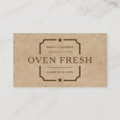 Modernes Brown Text Kraft Konditorei Koch Bäckerei Visitenkarte (Vorderseite)