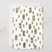 Modernes Brush-Gold-Kupfer-Bronze-Brautparty Einladung (Rückseite)