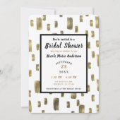 Modernes Brush-Gold-Kupfer-Bronze-Brautparty Einladung (Vorderseite)