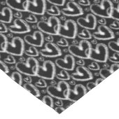 Modernes Brush Herz White Black Pattern Tischdecke (Schrägansicht)