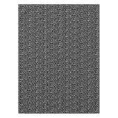 Modernes Brush Herz White Black Pattern Tischdecke (Vorderseite)