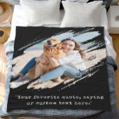 Modernes Brush Stroke Foto Fleecedecke