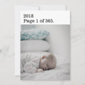 Modernes Buch Neue Jahr Fotokarte Vertikal Einladung (Vorderseite)