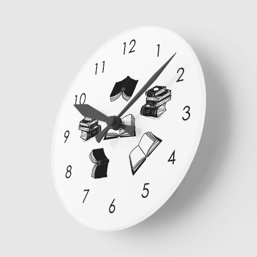 Modernes buchhalterisches Bibliotheksmodell Runde Wanduhr (Winkel)