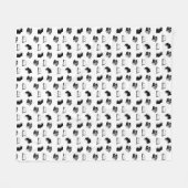 Modernes buchhalterisches Buchmuster Fleecedecke (Vorderseite (Horizontal))