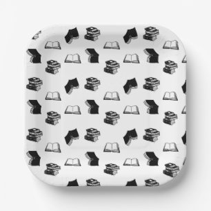 Modernes buchhalterisches Buchmuster Pappteller