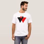 Modernes Buchstaben W Monogramm T-Shirt (Vorne ganz)