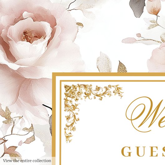 Modernes Bucht für Hochzeitsgäste aus Boho-Rose Gästebuch