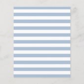 Modernes Budget Beach Hochzeit Einladung Blue Whit (Rückseite)