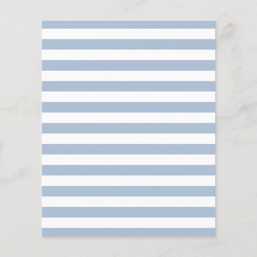 Modernes Budget Beach Hochzeit Einladung Blue Whit (Rückseite)