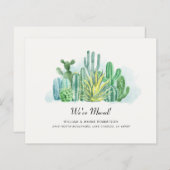 Modernes Budget Cacti Weve Moved Moving Ankündigun (Vorne/Hinten)