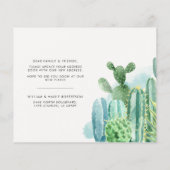 Modernes Budget Cacti Weve Moved Moving Ankündigun (Rückseite)