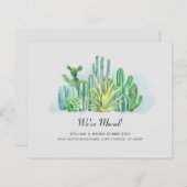 Modernes Budget Cacti Weve Moved Moving Ankündigun (Vorne/Hinten)