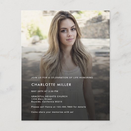 Modernes Budget Foto Feier zur Einladung zum Leben (Vorderseite)