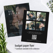 Modernes Budget Foto QR Code Hochzeitseinladung Flyer