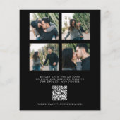 Modernes Budget Foto QR Code Hochzeitseinladung Flyer (Hinten)